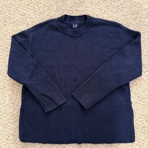 GAP Oversized Navy Crewneck Sweater